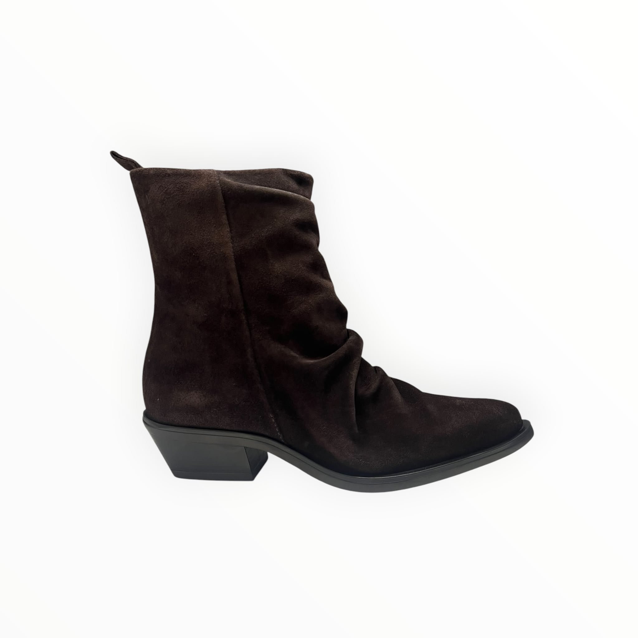 Stivaletti Texani Donna “CARMENS” Kelly Folds  56168 Camoscio Testa di Moro