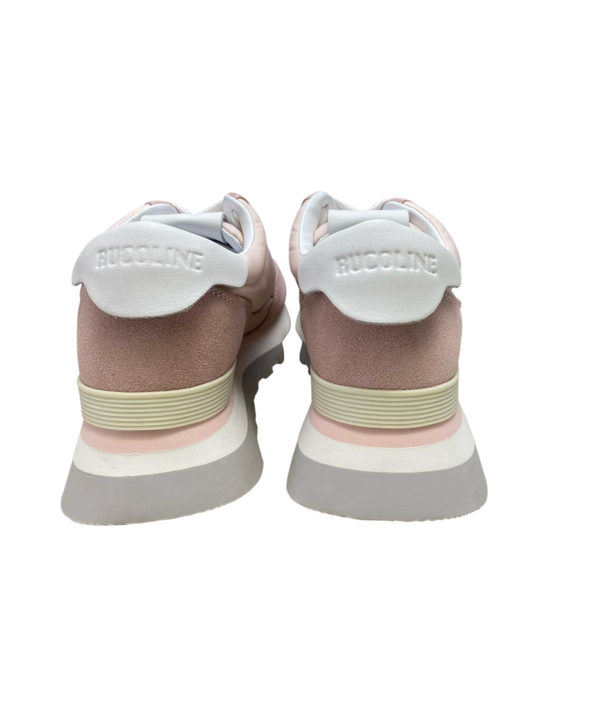Sneakers Donna "RUCOLINE" AKIKO 2260 Nylon Suede Rosa