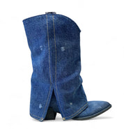 Stivaletti Texani Donna “ELENA IACHI" E3693-T Denim Wash Jeans