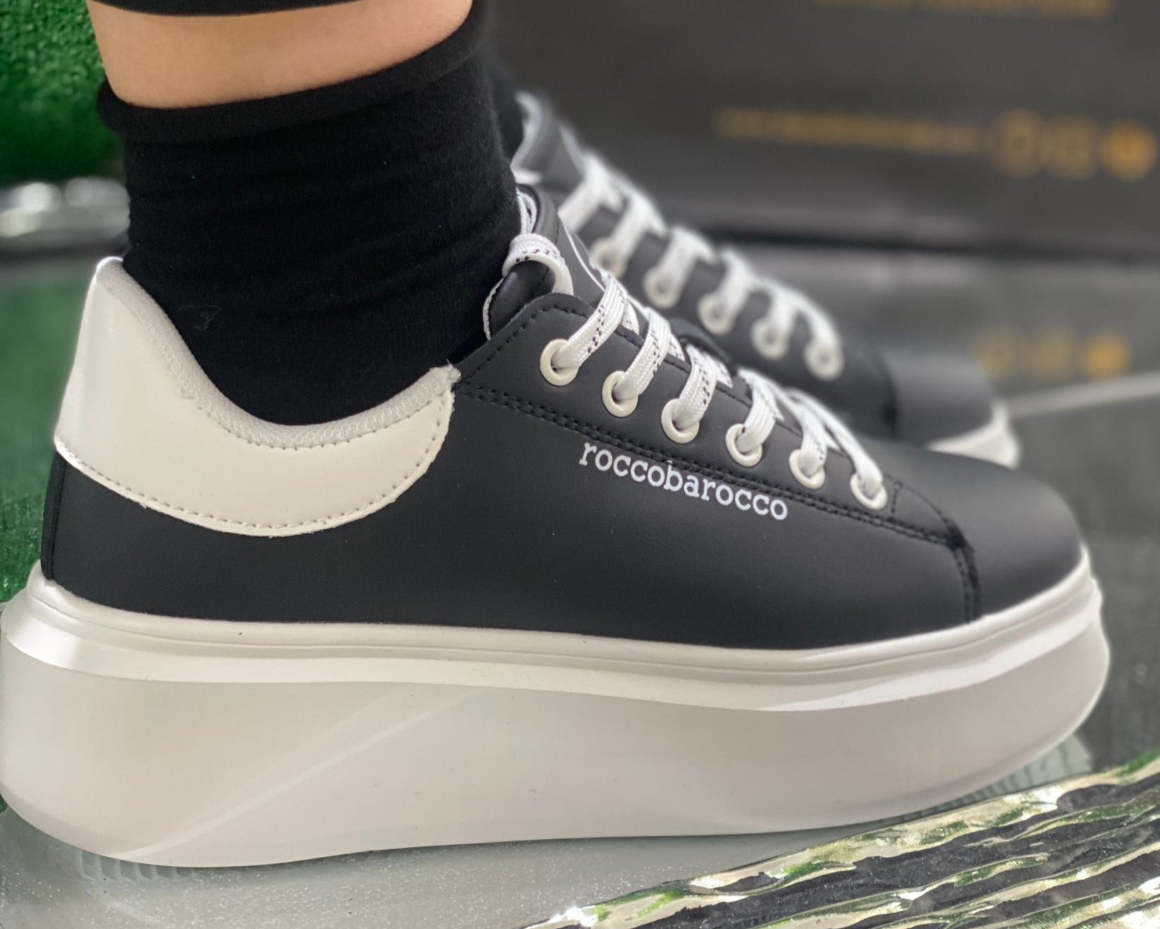SNEAKERS DONNA “ROCCOBAROCCO” RBRSD0073 NERO/BIANCO