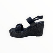 Sandali Zeppa DONNA “BRACCIALINI” BA67  Nero