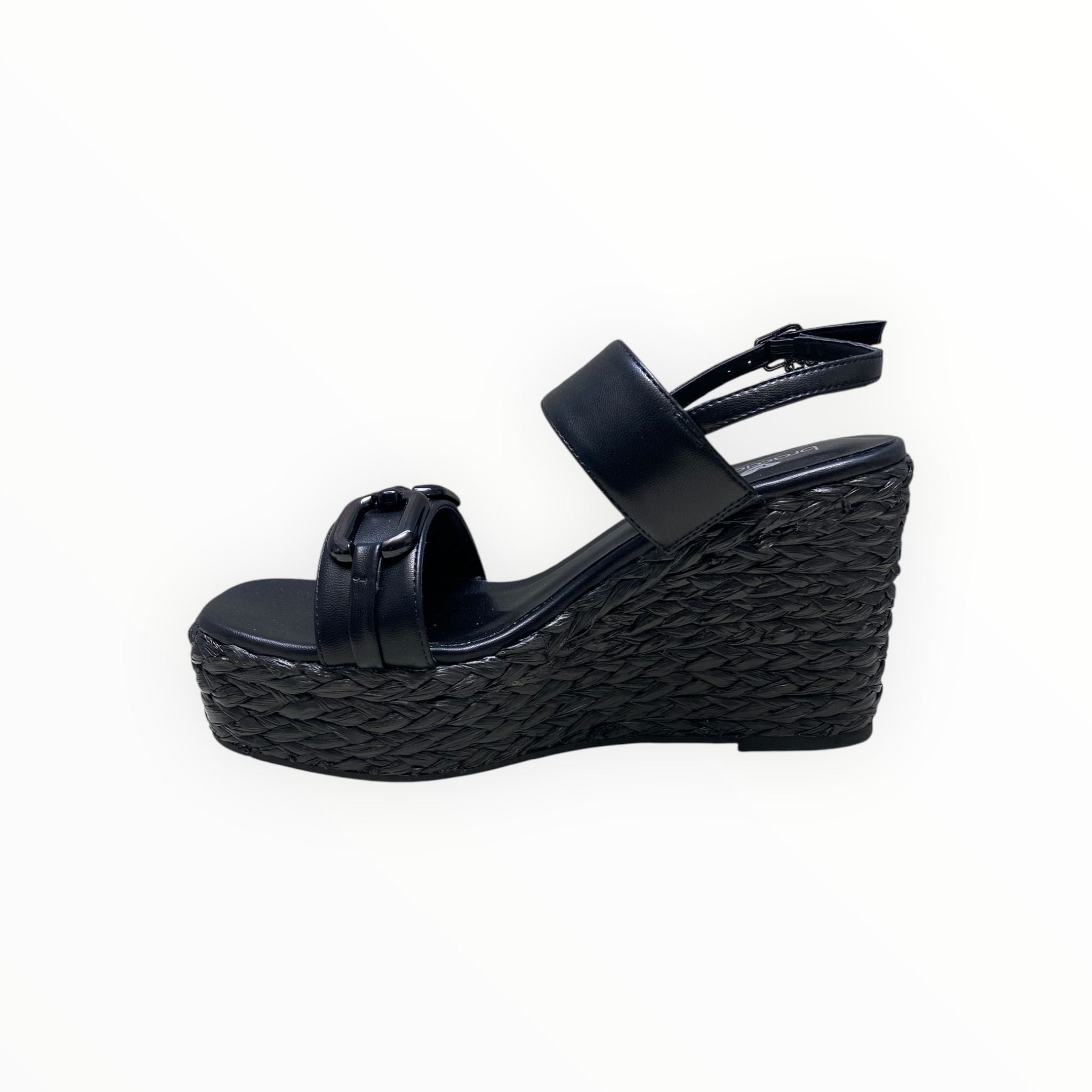 Sandali Zeppa DONNA “BRACCIALINI” BA67  Nero