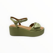 Sandali Zeppa DONNA “ALTRA OFFICINA” AO1403X Nappa Kaki/Verde