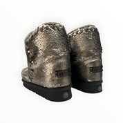 Stivaletti Donna "MOU" MU.FW101015G Eskimo All Sequins Rabbit Fur Trim Metal/Argento
