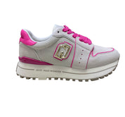 SNEAKERS DONNA “LIU JO" MAXI WONDER 85 S3606 SUEDE/MESH GRIGIO/FUCSIA