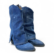 Stivaletti Texani Donna “ELENA IACHI" E3693-T Denim Wash Jeans