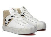 Sneakers Donna “VIRTUS PALESTRE” Rubby Mid Leather/Suede Bianco/Beige-zebra