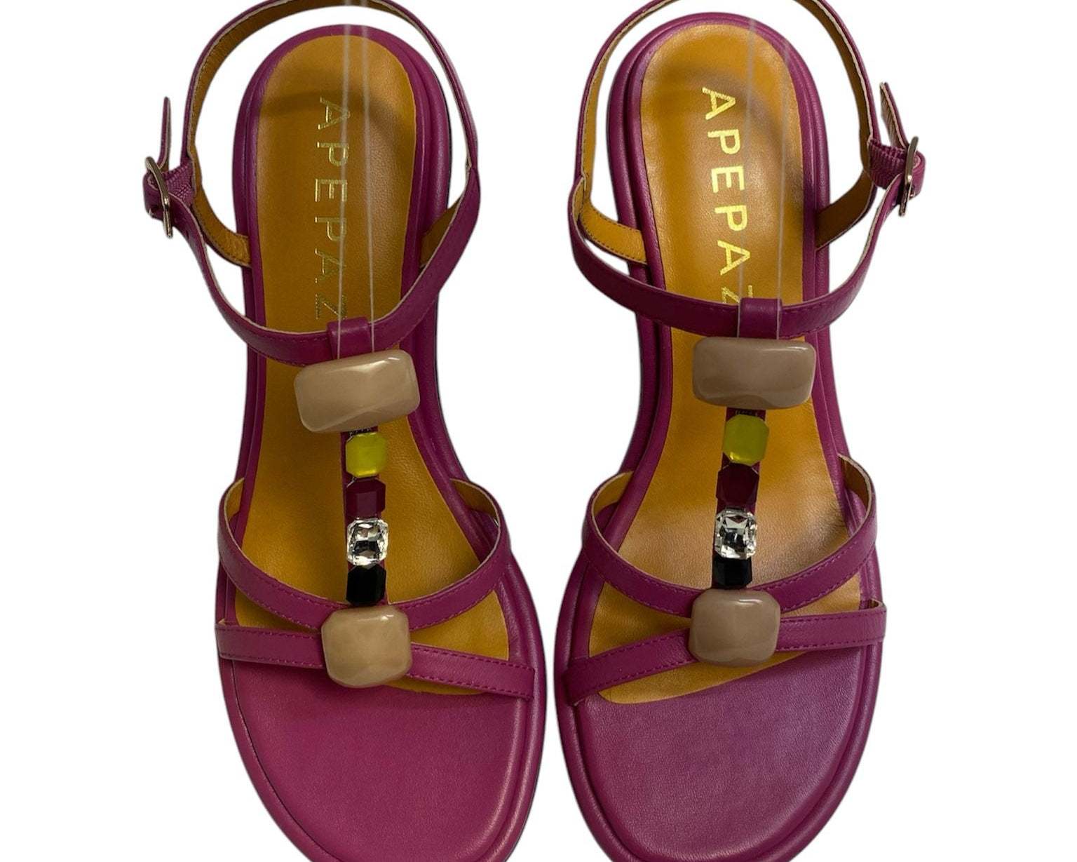 SANDALI DONNA “APEPAZZA ” SABINA PRIMAVERA ESTATE 2025 PELLE FUCSIA