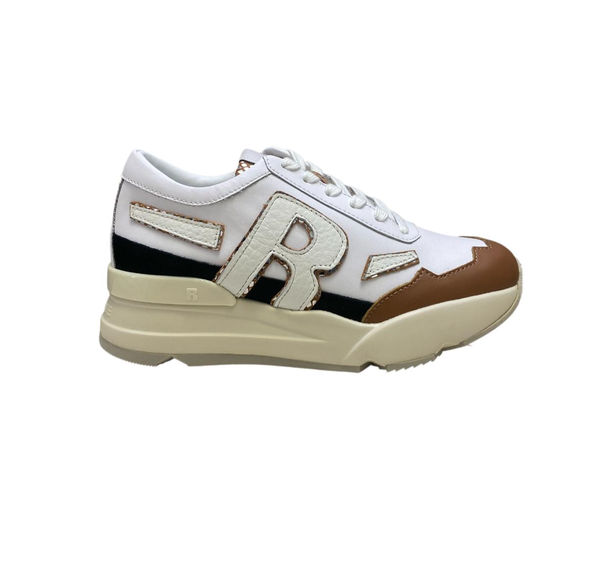 Sneakers Donna "RUCOLINE" R-EVOLVE 4437 Soft Box Bianco-Cuoio