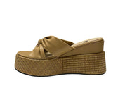 Sandali Zeppa DONNA “BRACCIALINI” BB83 Cuoio Natural