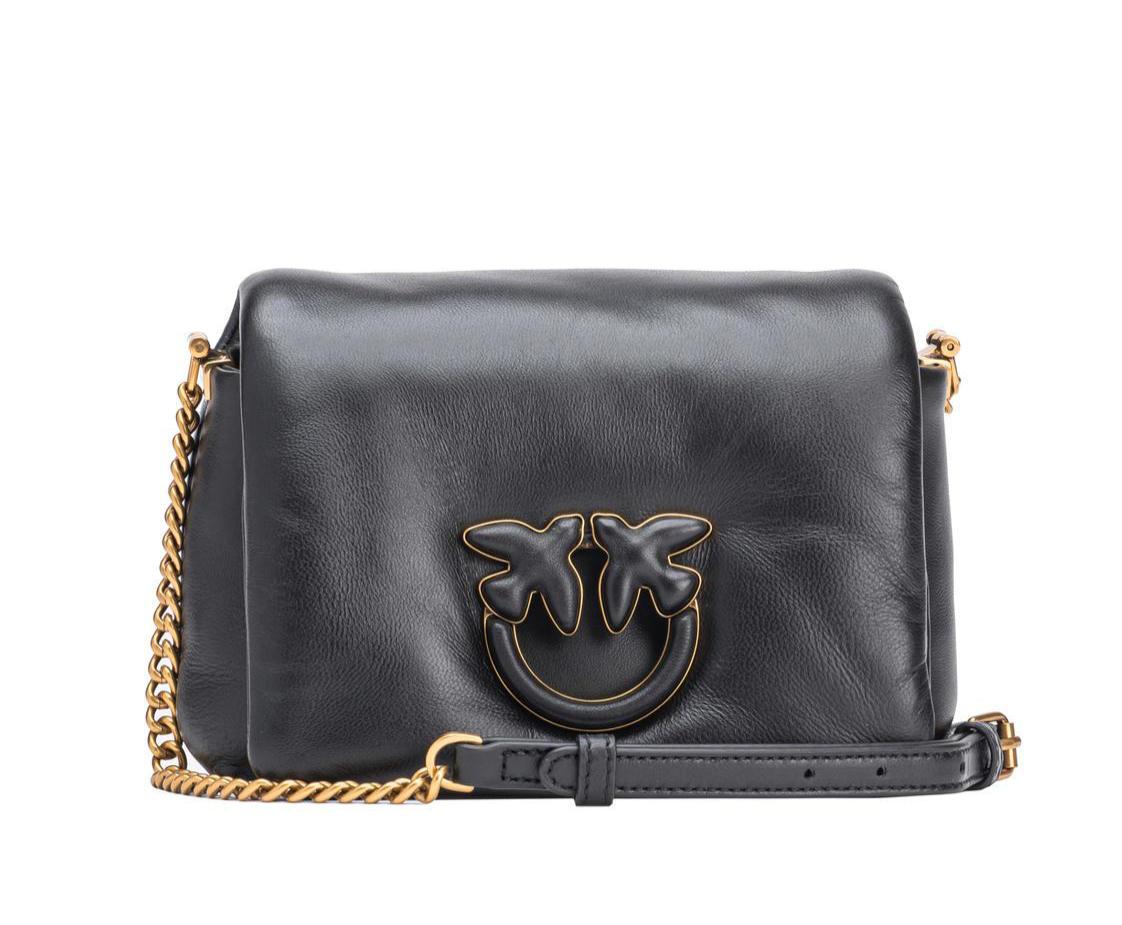 BORSA DONNA “PINKO ” LOVE CLICK PUFF BABY SHEEP  NAPPA TRAPUNTATA NERO