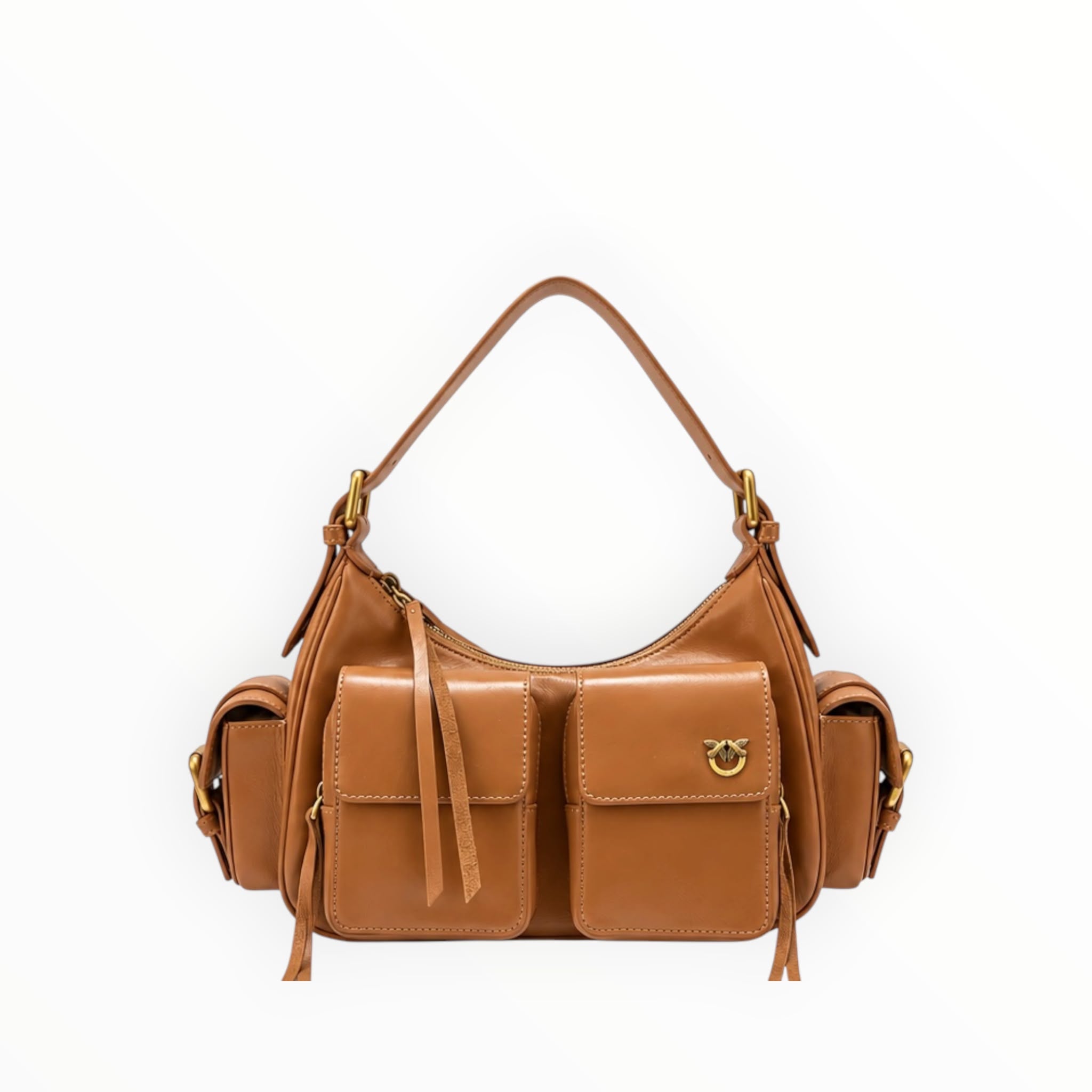 BORSA DONNA “PINKO ”CARGO BAG CLASSIC A226G L17Q PELLE CUOIO