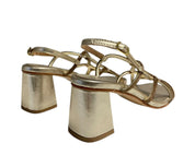 SANDALI GIOIELLO DONNA "DIVINE FOLLIE" 24203 VERA PELLE GOLD/STRASS PRIMAVERA/ESTATE 2025