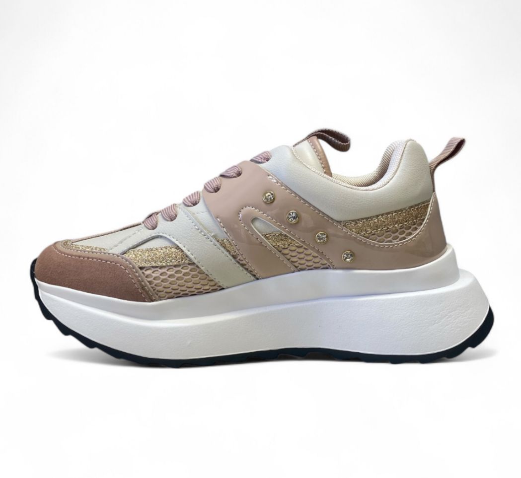 Sneakers Donna “APEPAZZA ” Costanza F3COZY07/LEM  Nude/Beige