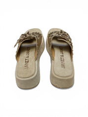 Sandali Donna "JANET & JANET" J-122 IVETTE Vera Pelle Laminato Oro