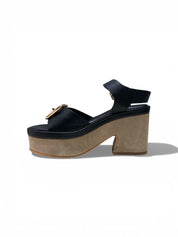 Sandali Donna "JANET & JANET" J-153 CLAIRE Vera Pelle Nero