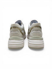 Sneakers Donna "JANET & JANET" J-060 Vera Pelle Bianco  Oro