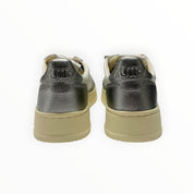SNEAKERS DONNA “AUTRY” MEDALIST AULW WB44 PELLE BIANCO/ARGENTO METAL