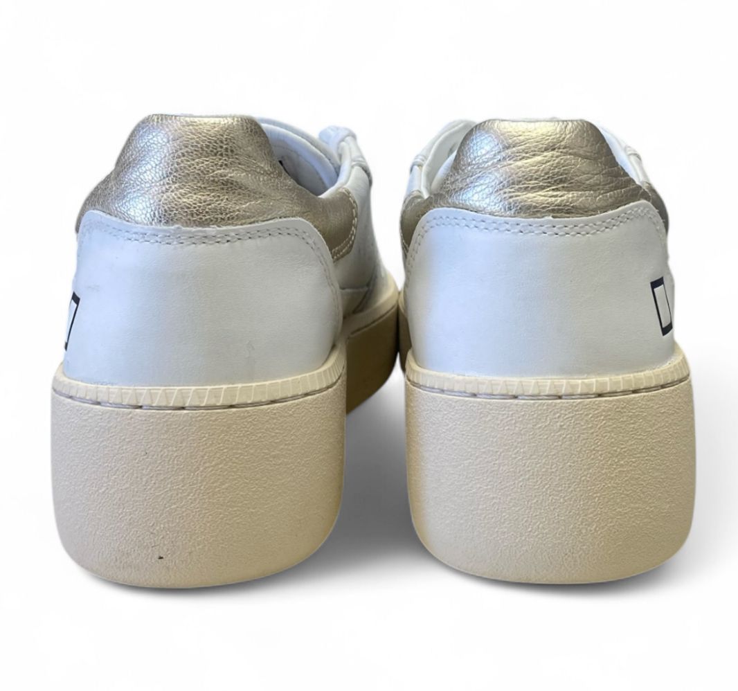 Sneakers Donna "D.A.T.E." Step Calf  Bianco/Platino
