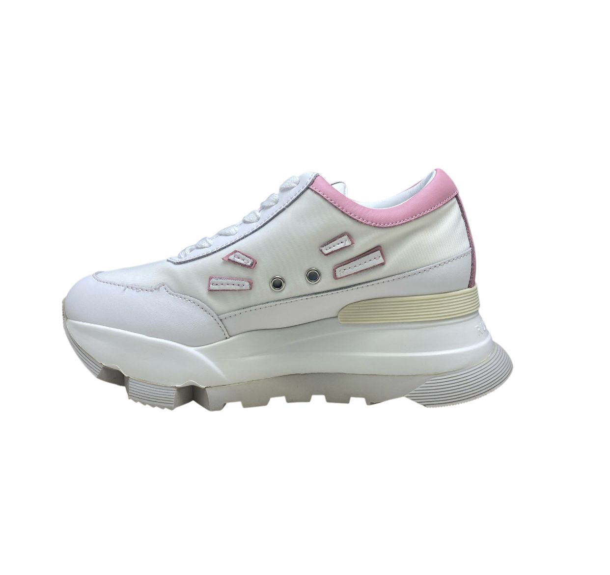Sneakers Donna "RUCOLINE" AKI 300 Soft Bomber Bianco-Rosa