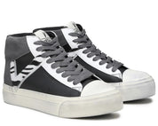 Sneakers Donna "VIRTUS PALESTRE" Rubby Mid Leather/Suede black/Grey-zebra