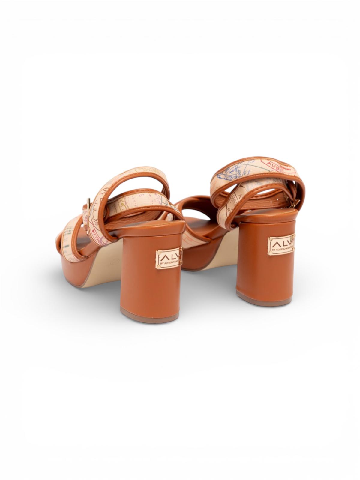 Sandali Zeppa Donna“ALV BY ALVIERO MARTINI” ALVSDO163  Cuoio Tan