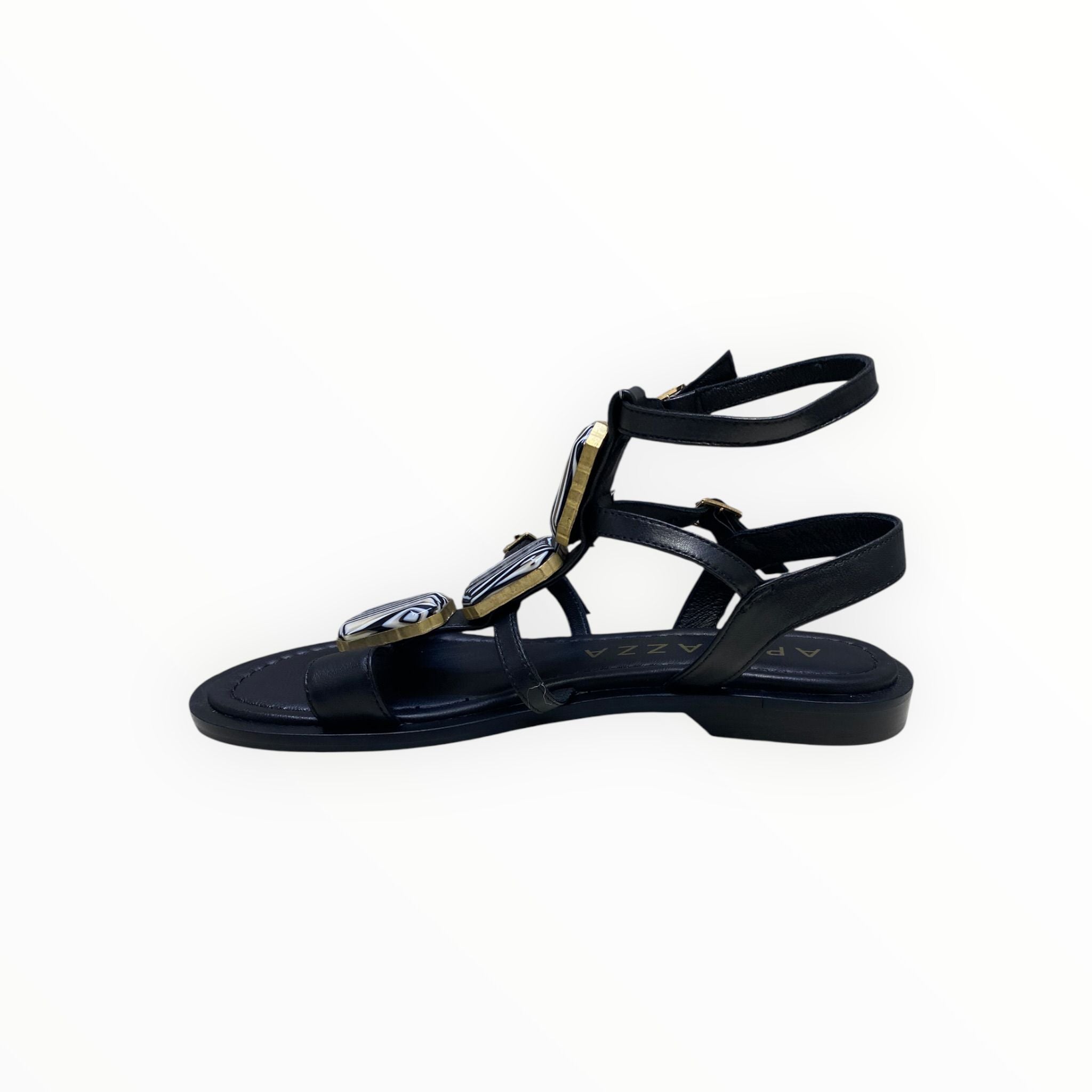 Sandali Donna “APEPAZZA” FABIANA S5FLAT09/SQU Nero