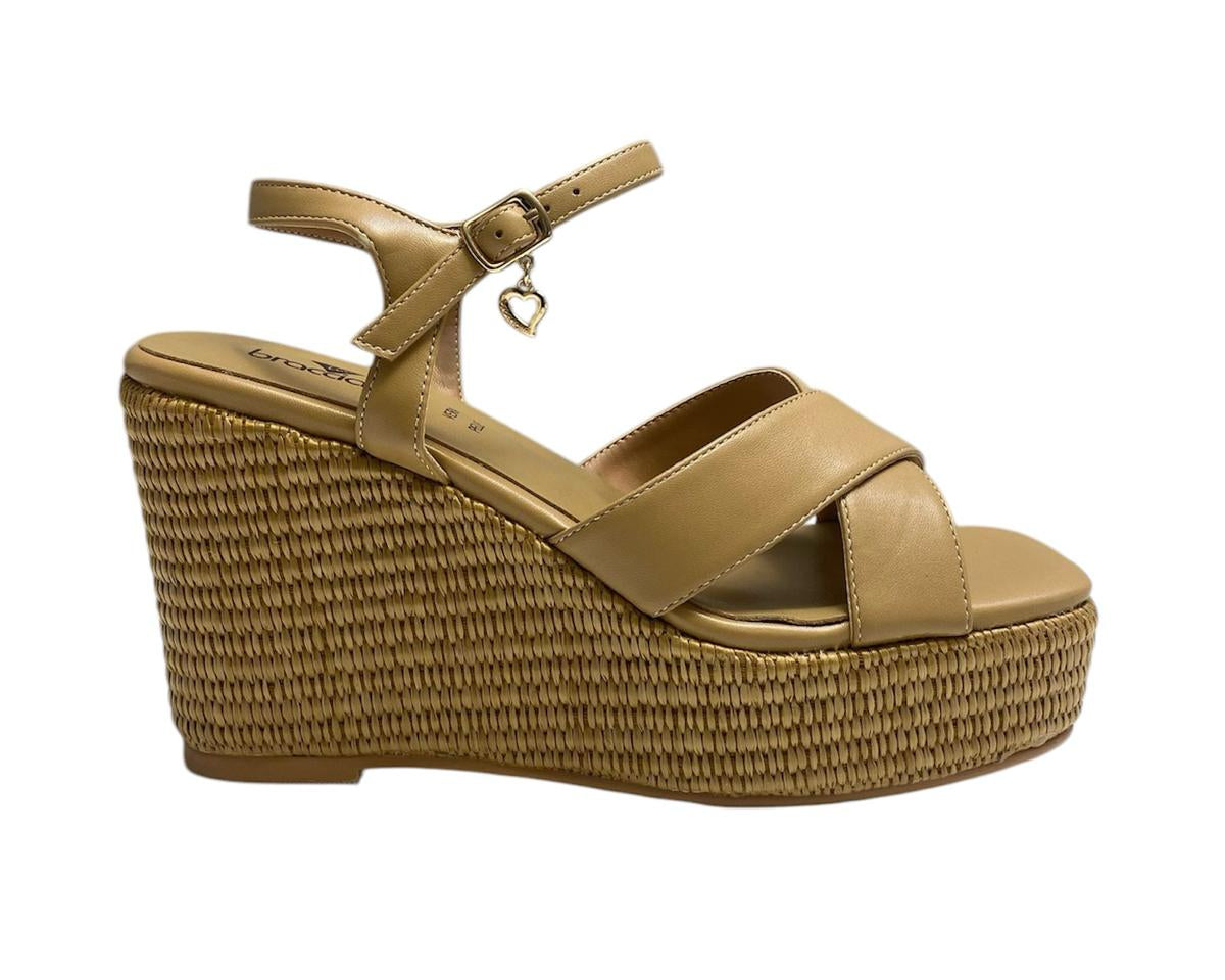 SANDALI ZEPPA DONNA “BRACCIALINI” BB90 PRIMAVERA ESTATE 2025 CUOIO NATURALE