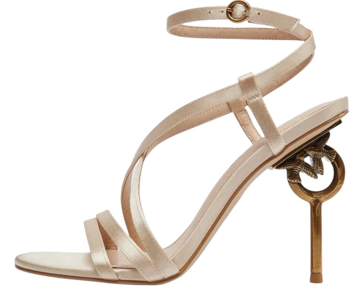 SANDALI DONNA “PINKO” SUNNY 03 C40 RASO CHAMPAGNE