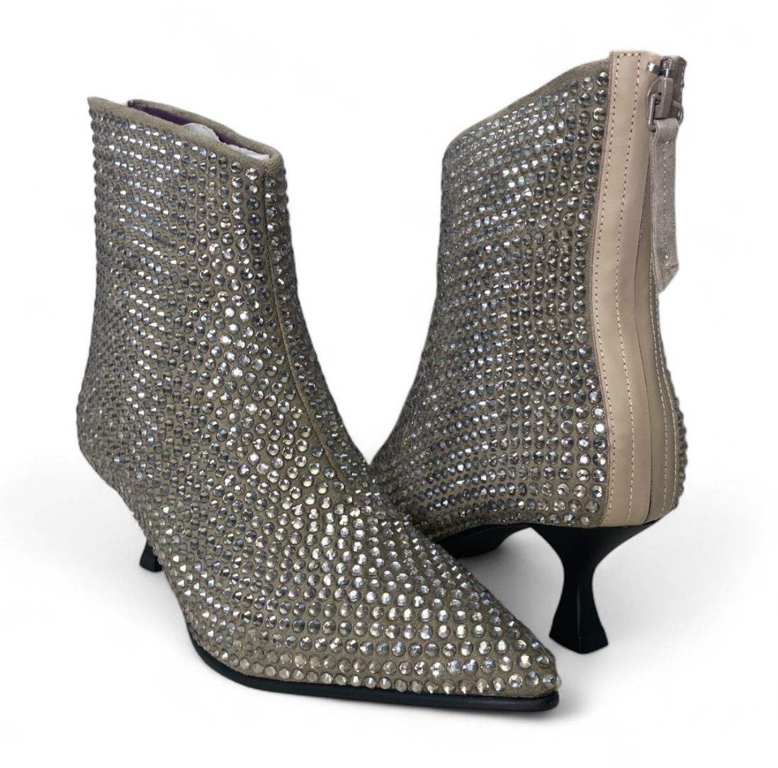 Stivaletti Donna “APEPAZZA" F3SUSAN01/DIA Sibilla Taupe Strass