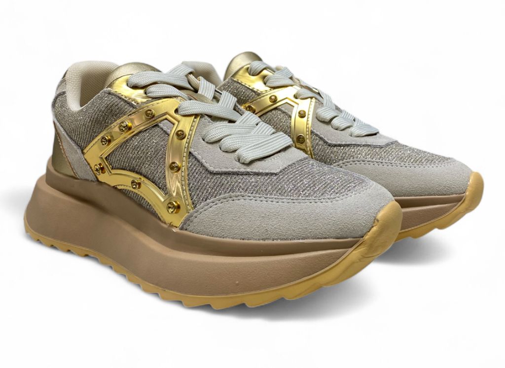 SNEAKERS DONNA “APEPAZZA ” CLOTILDE F3COZY05/LUX Beige/Platinum