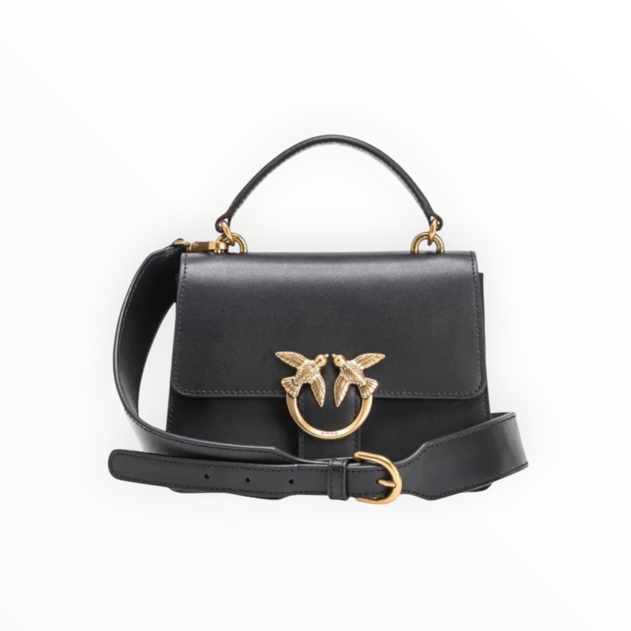 BORSA DONNA “PINKO ”LOVE ONE TOP HANDLE MINI LIGHT A0F1 Z990 PELLE NERO