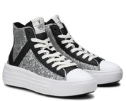 Sneakers Donna “VIRTUS PALESTRE” Venus Glitter/Leather Argento/Nero