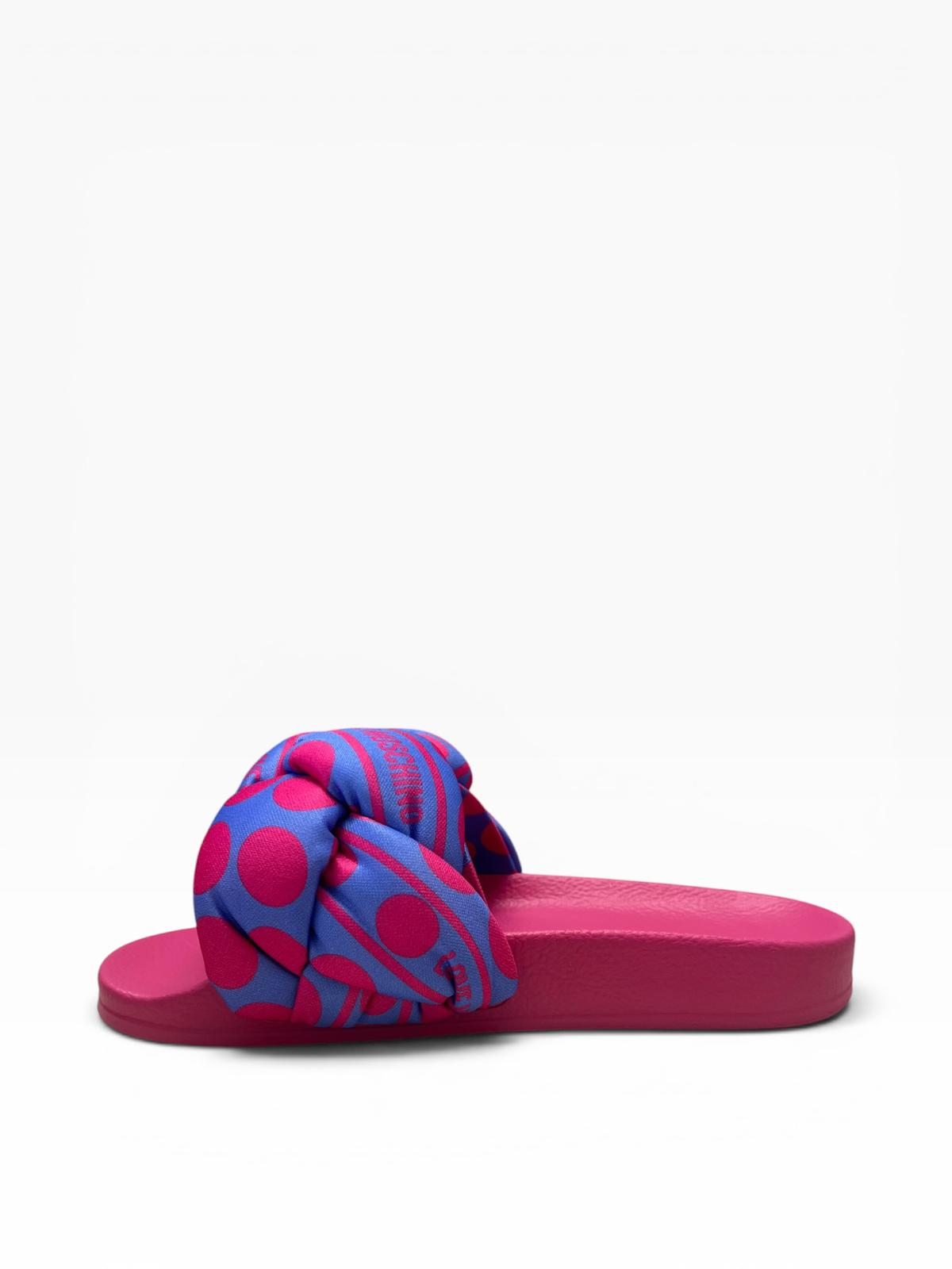 Sandali Ciabatte Donna "LOVE MOSCHINO" JA28272G0IIW065A Sabotd Pool 25 Foulard Lilla/Fuxia