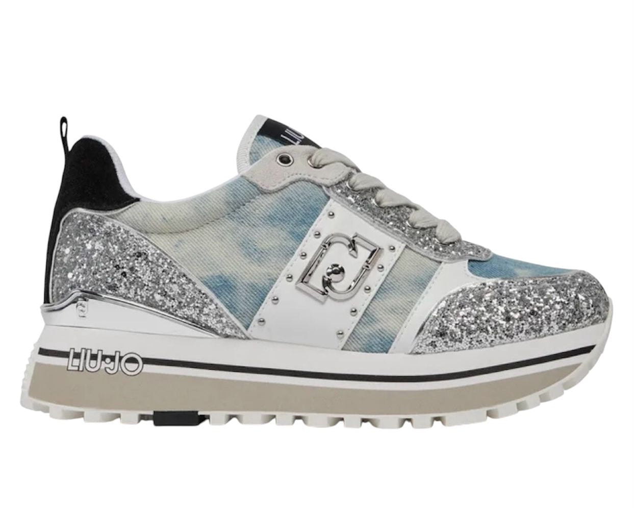 SNEAKERS DONNA “LIU JO” MAXI WONDER 71 DEMIN GLITTER