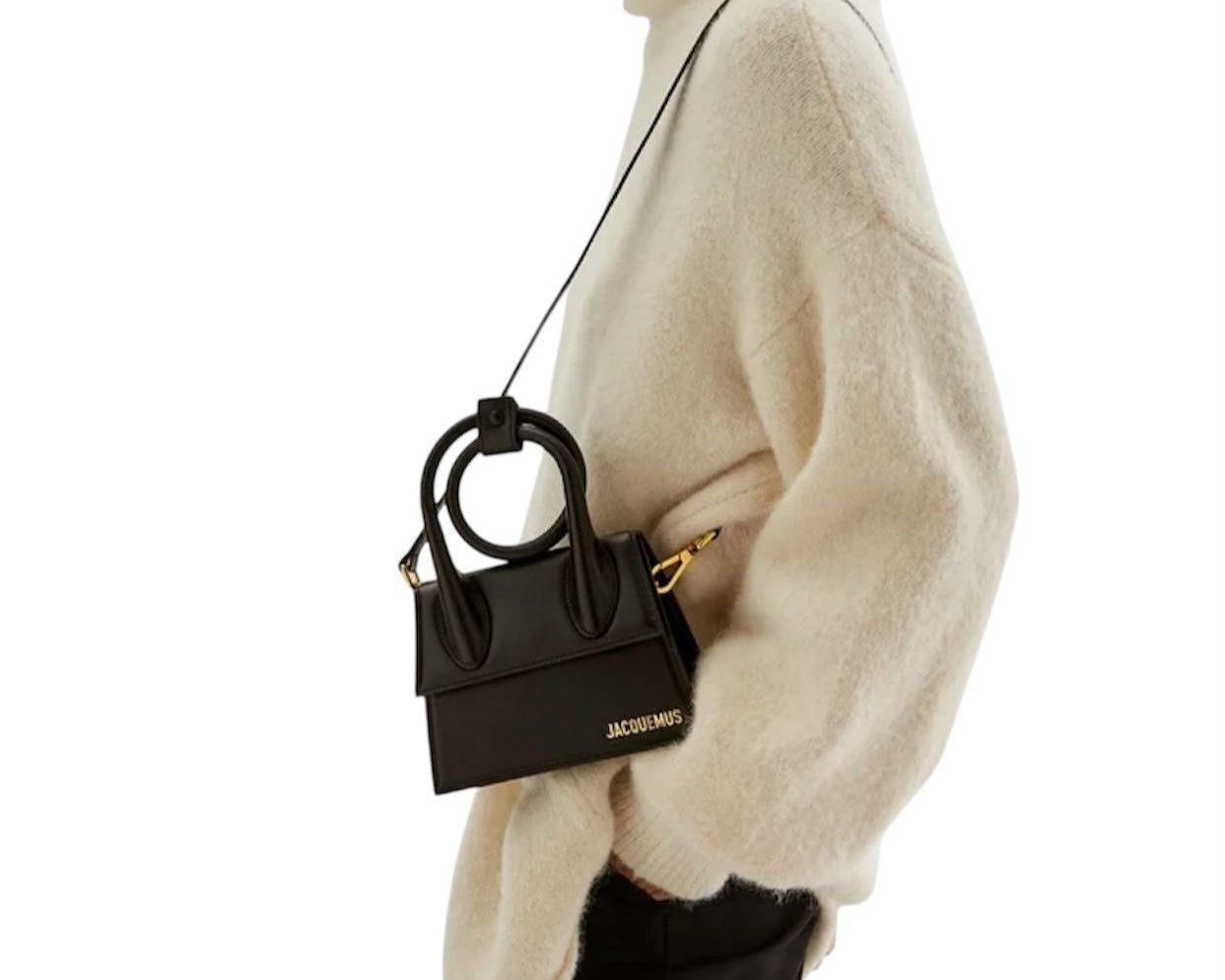 BORSA DONNA “JACQUEMUS” IL CHIQUITO CON NODO  PRIMAVERA ESTATE 2025 NERO