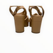 Sandali Tacco Zeppa Donna “BRUNO PREMI” BH29011X Nappa Cuoio Grano