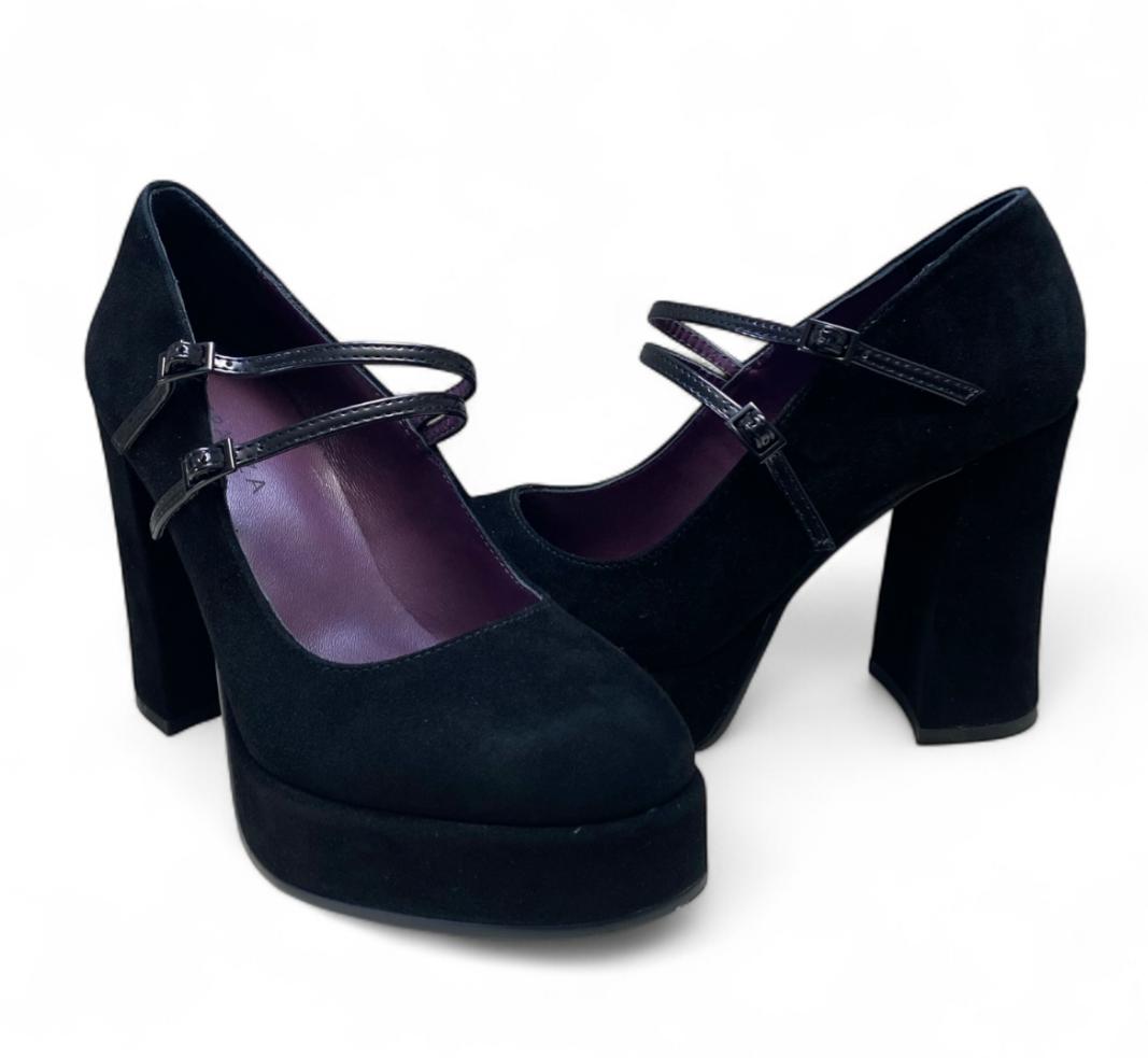 Décolleté Donna “APEPAZZA”  F3TWIGGY01/SUE Teresa Pelle Nero