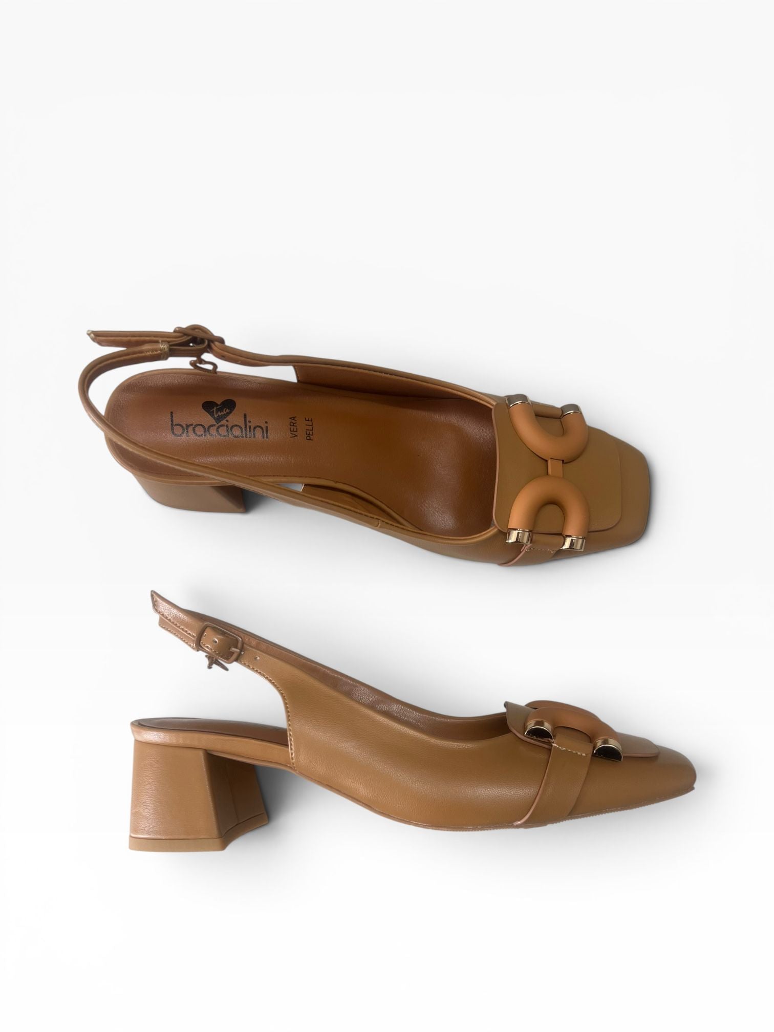 Dècollettè Chanel DONNA “BRACCIALINI” Slingback BA55 Camel