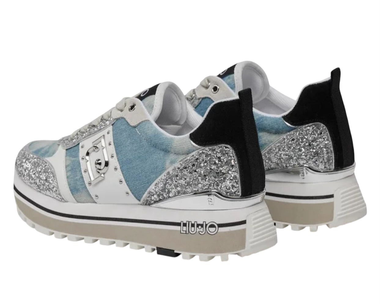 SNEAKERS DONNA “LIU JO” MAXI WONDER 71 DEMIN GLITTER