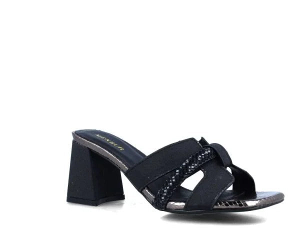 SANDALI DONNA “MENBUR” 25184  PRIMAVERA/ESTATE 2025 NERO